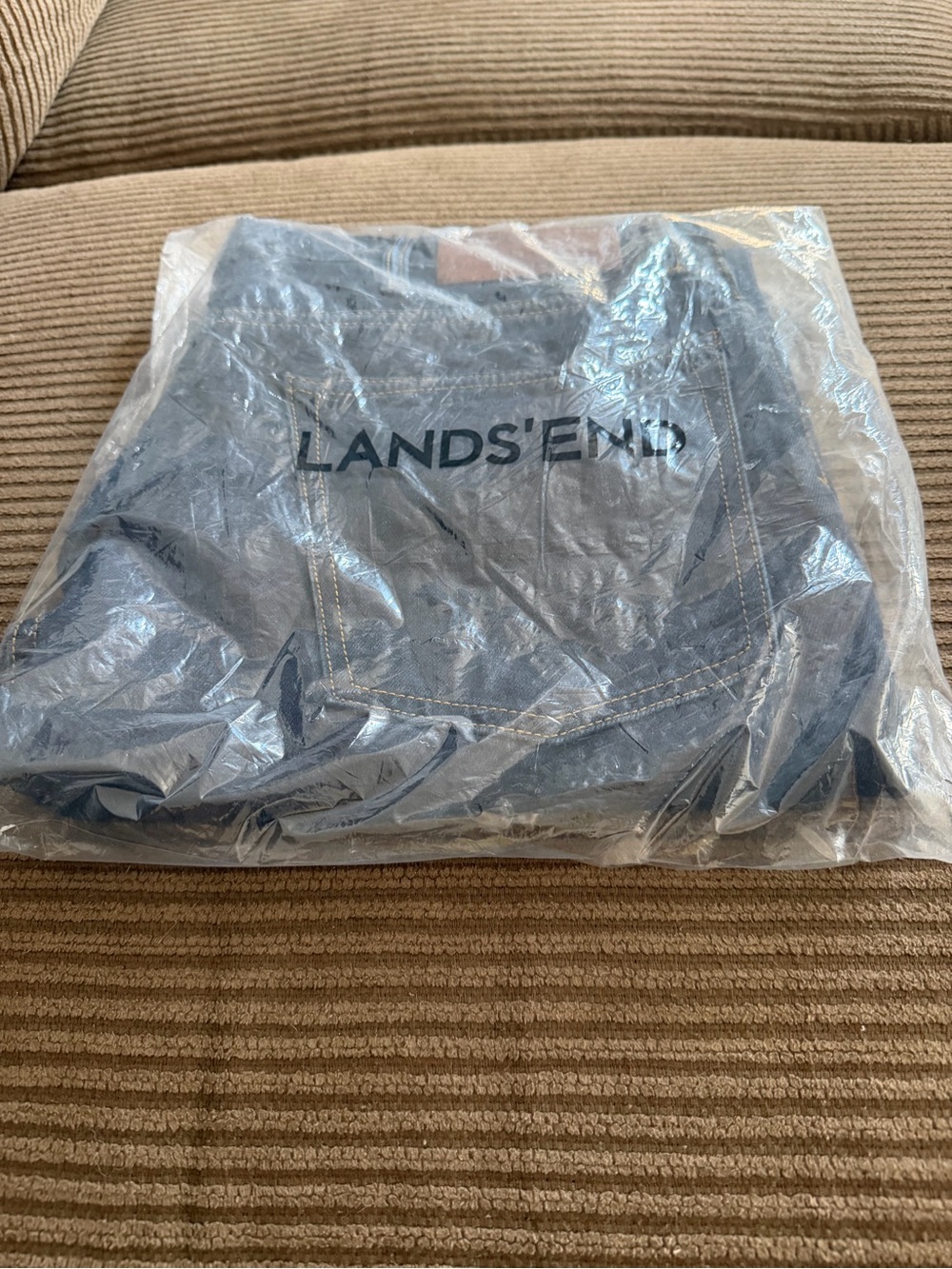 Lands' End Navy Blue Jeans New In Bag